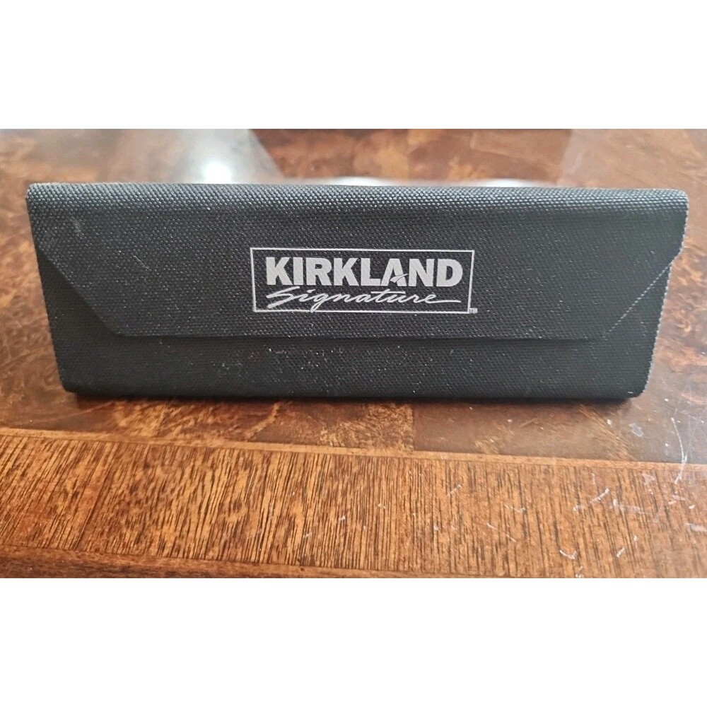 KIRKLAND SIGNATURE Sun Eyeglass Black Tri Fold Semi Hard Case, Magnetic Closure
